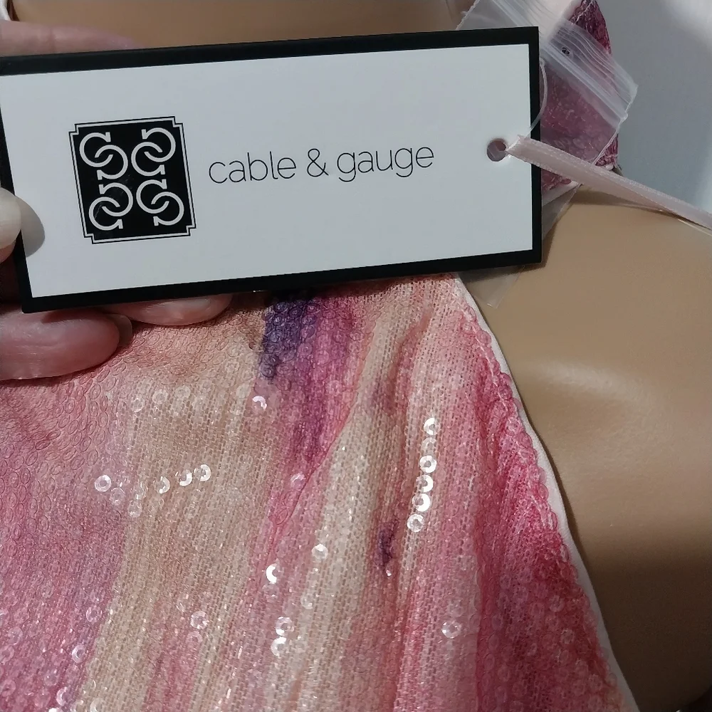 Cable &‎ Gauge Sequined Skirt Set, NWT, Size XL